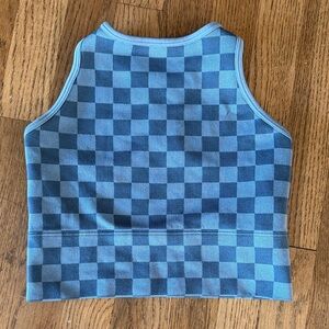 Gilly Hicks Blue Knit Crop Tank size XS
